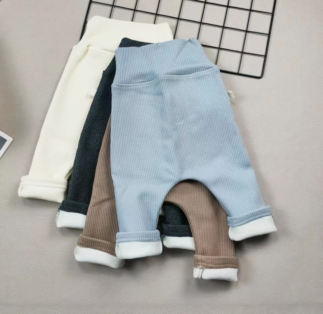 Baby Winter Underpants Korean Edition Baby Autumn and Winter Clothing Girl High Waist Plush Boys' Warm Underpants 2