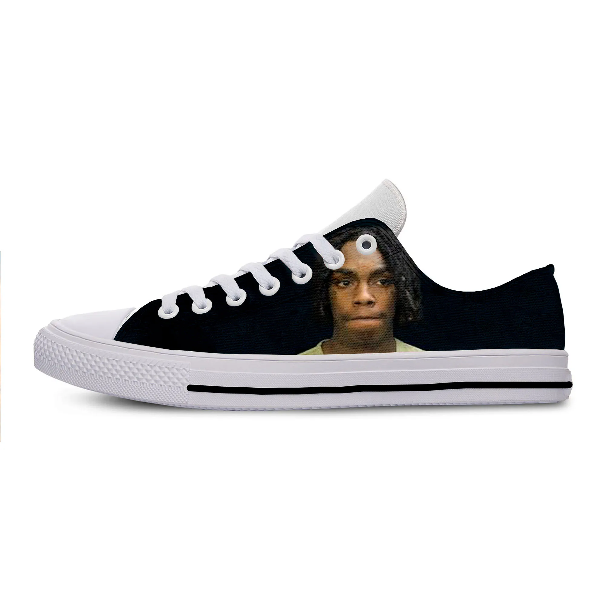 

Hot Cool Fashion Summer Handiness Casual Harajuku Shoes Man Woman Hip Hop Rap Music Rock Rapper YNW Melly Low Top Board Shoes