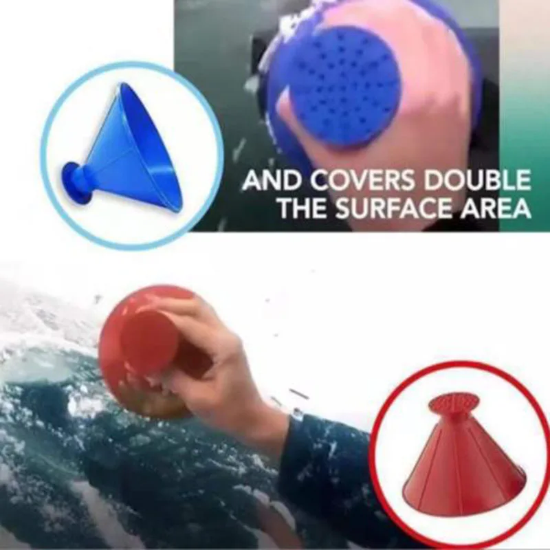 

1PC Car Deicing Tool New Windshield Snow Removal Cone Rearview Mirror Ice Scraper Cars Cleaning Tools