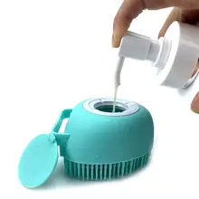 

Multi-functional Silicone Pet Bath Massage Brush for Blood Circulation and Massage With Special Non-slip Handle Design for Dog