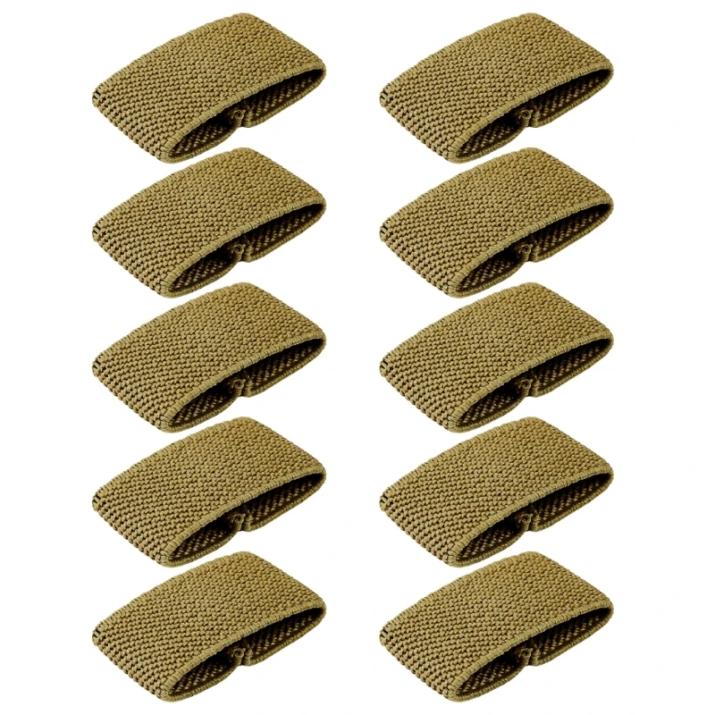 Set of 10 Durable Elastic Belt Keeper Organizers