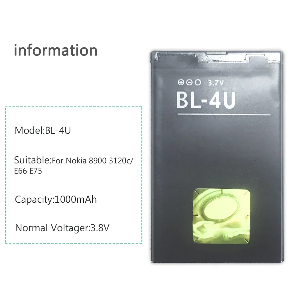 BL-4U BL4U Original Nokia Batterie Pile Accu ORIGINE NOKIA Pour 3120 classic