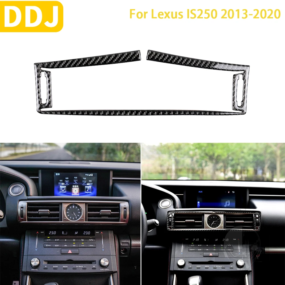 

For Lexus IS250 300 350C 2013-2020 Accessories Car Carbon Fiber Interior Central Control Air Outlet Frame Trim Stickers