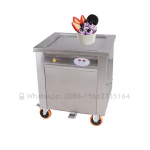 Fry Ice Cream Maker Commercial 304 Stainless Steel Thailand Single Pan  Yogurt Roller Machine - Fried Ice Machine - AliExpress