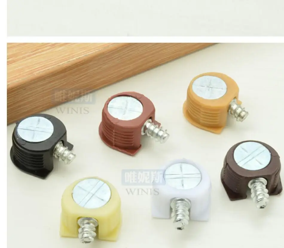 Three-in-one Plastic Laminate Support Multi-color Nylon Partition Nail Support Bearing Hardware Furniture Connectors A