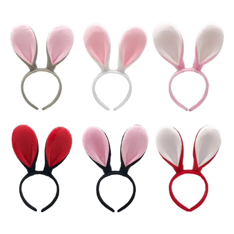 

SPA Washing Face Headband Bunny Ear Hair Hoop Plush Party Headpiece Easter Party Cosplay Costume Prop Unisex