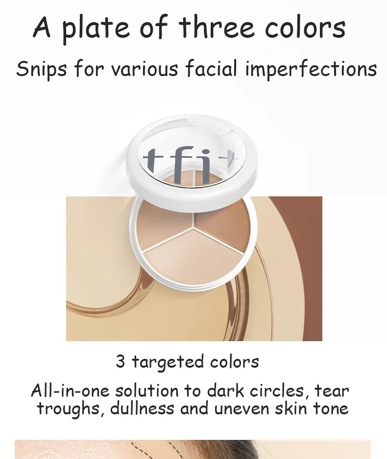 Description Picture 5 of itemTFIT 3 Colors Concealer Palette and  YZS Mascara set Makeup Face Eye Contour Face Spot Concealer Dark Circle Correcting Cosmetic