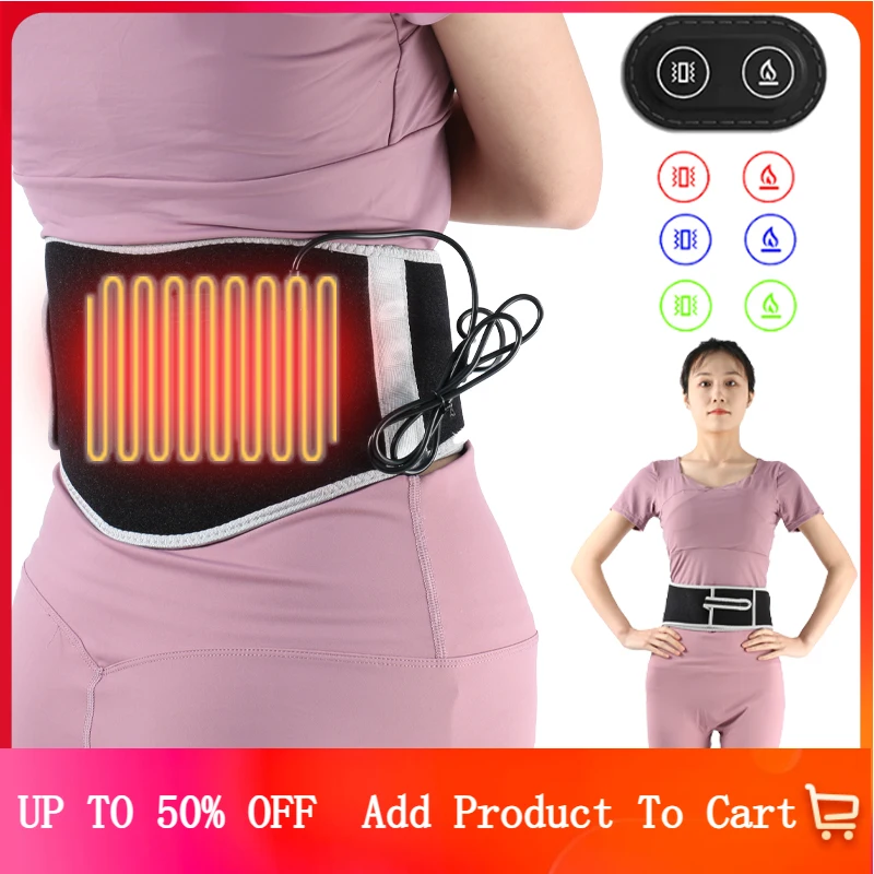 

Electric Heating Waist belt pad USB Back Support Brace Pain Relief Protecter Hot Compress Therapy Lumbar