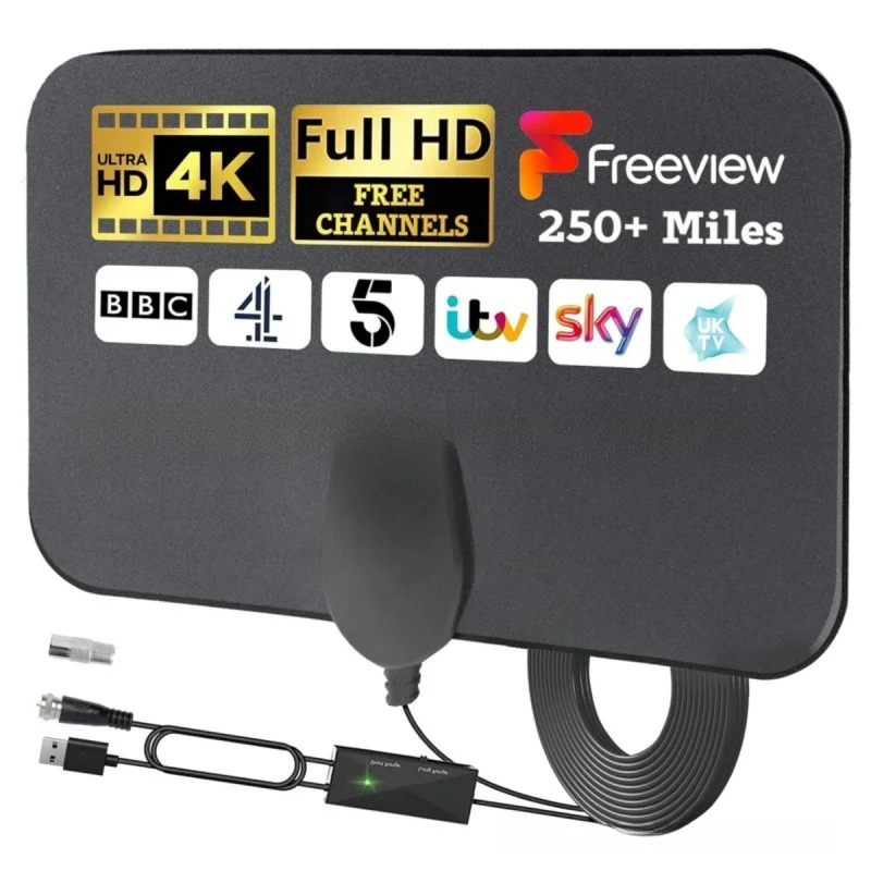 Duke HDTV Thin Film Antenna Mini HD Digital TV Antenna DVB-T2 Digital