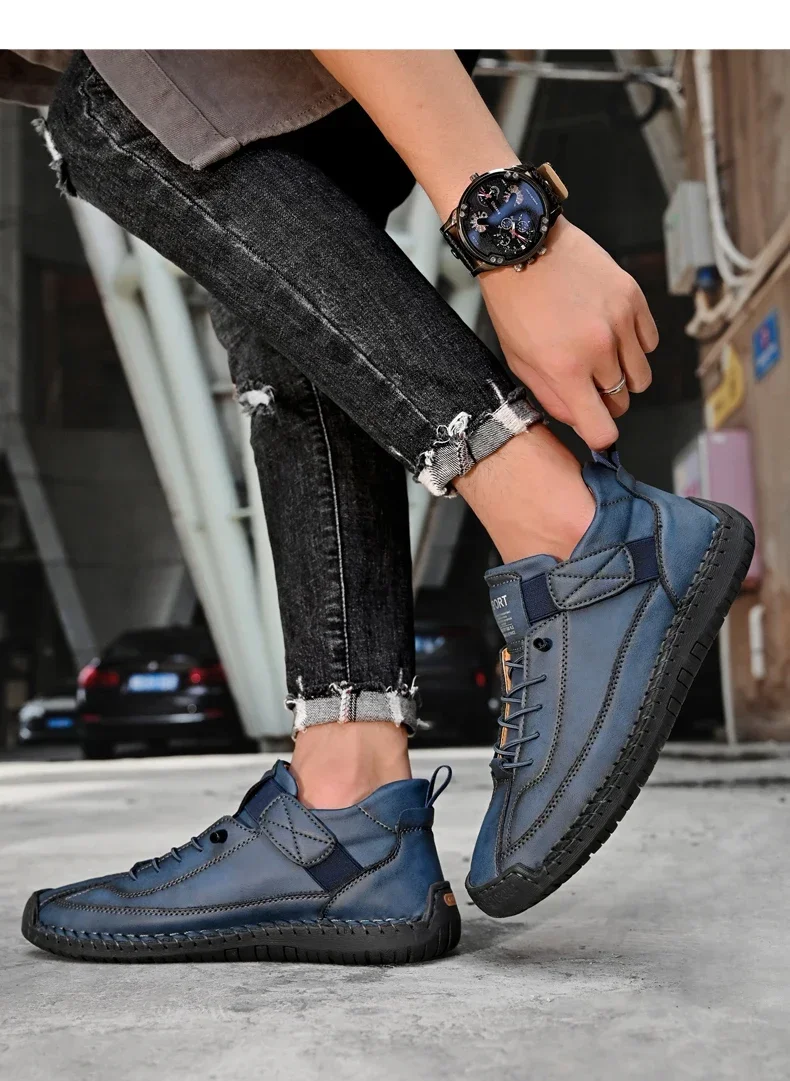 S23acb3ac4afa4647835543164eeaaa35Y Handmade Breathable Leather Men Shoes Comfortable Casual Sneakers Plus Size