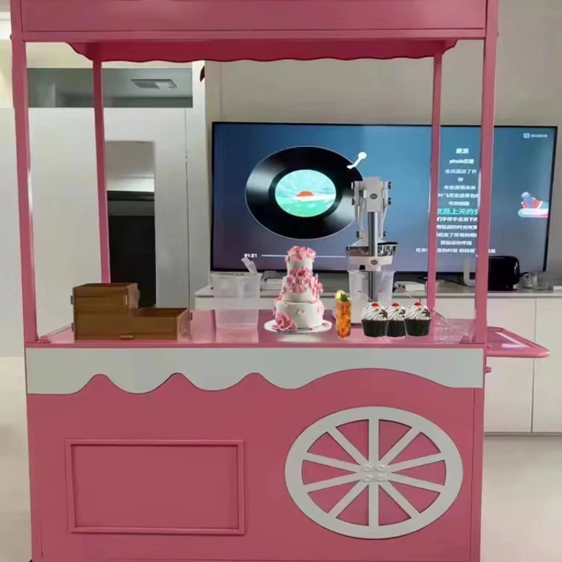 

Outdoor Dining Cart Stall Handcart Night Market Mobile Snack Dining Cart Stall Commercial Street Small Cart Sales