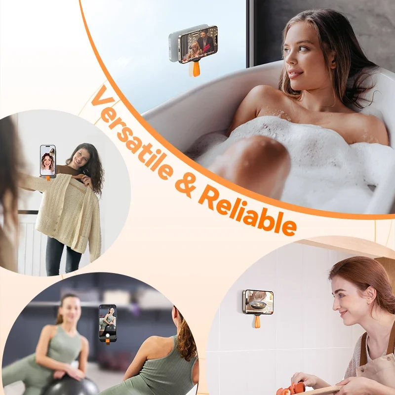 Magnetic Suction Cup Phone Mount with Silicone Grip Stand Holder