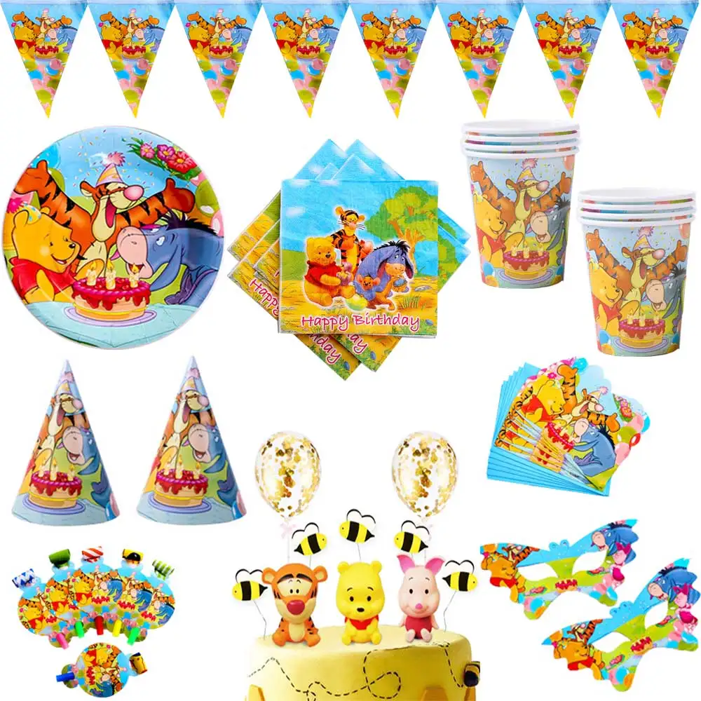 Disney Winnie the Pooh Cake topper accessorie Happy Birthday Cake Topper  Decoration for Party Supplies Boy Girl Baking Love Gift - AliExpress