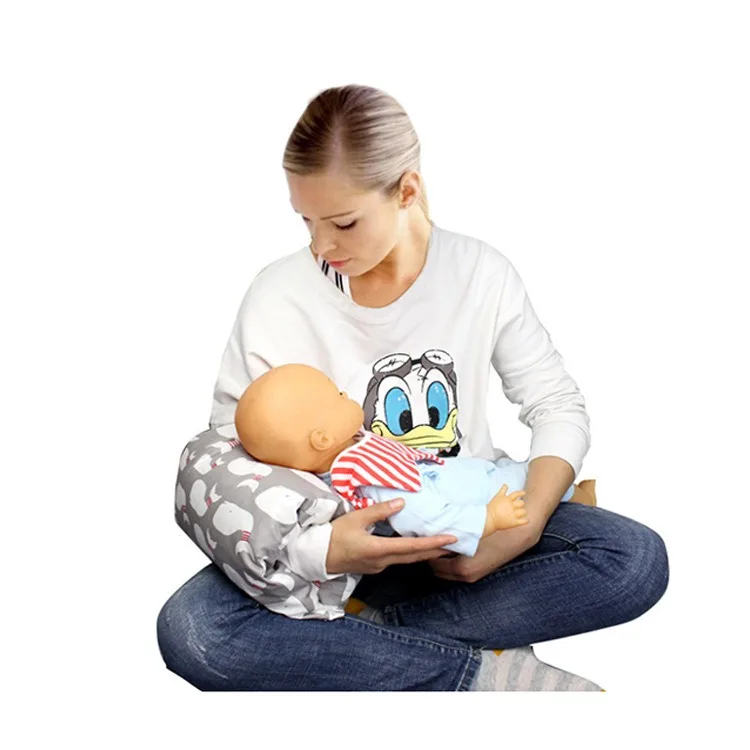 Multi-purpose Multi-functional Pure Cotton Baby Pillow Breastfeeding Pillow Breastfeeding Arm Removable with Core