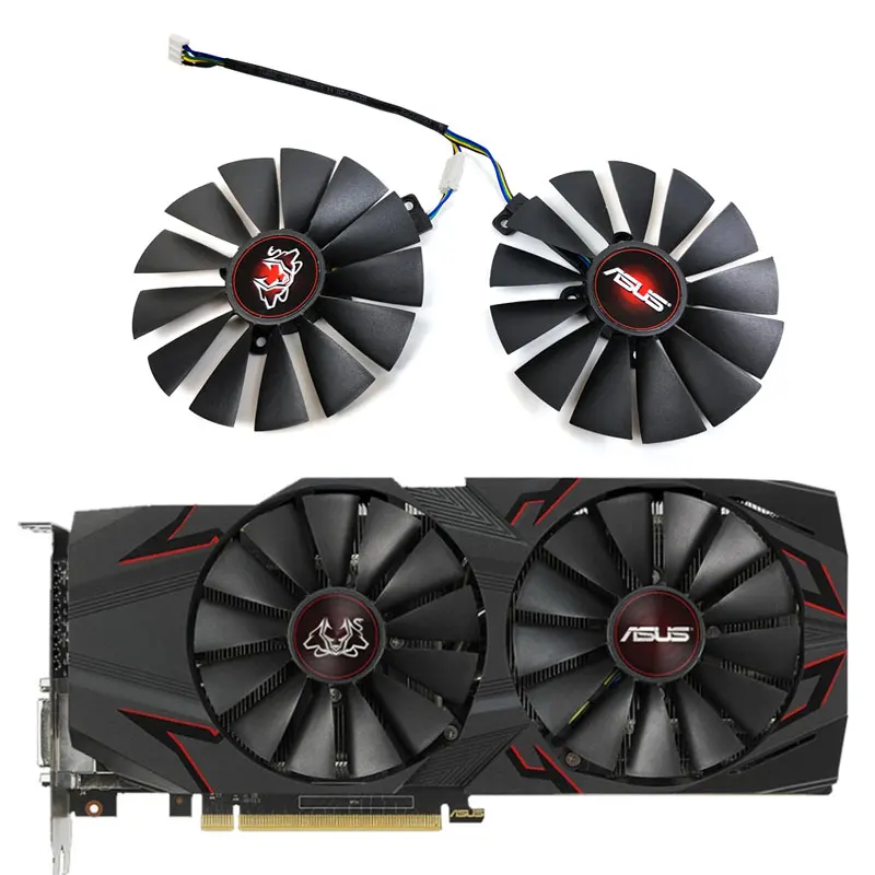 Asus New 95Mm 4Pin Fdc10M12S9-C Gtx 1070 Ti Cerberus Gpu Fan, Per Asus Cerberus-Gtx 1070 Ti Ventola Di Raffreddamento Della Scheda Grafica