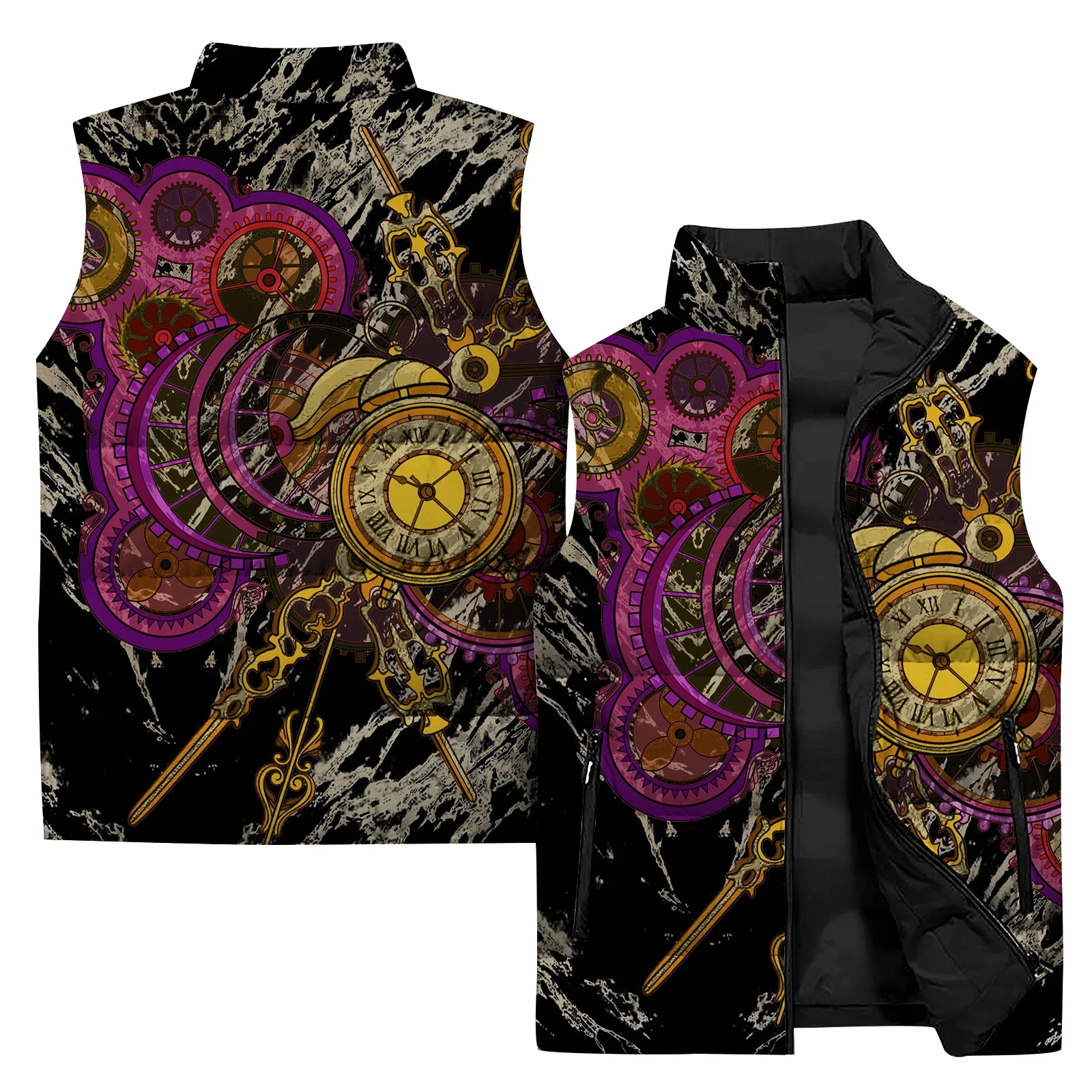 thumbnail image 1 of Chalecos de algodón gruesos y de moda para hombre, chalecos de trabajo cómodos y modernos, chalecos estampados personalizados de moda para hombres, 1 of 5