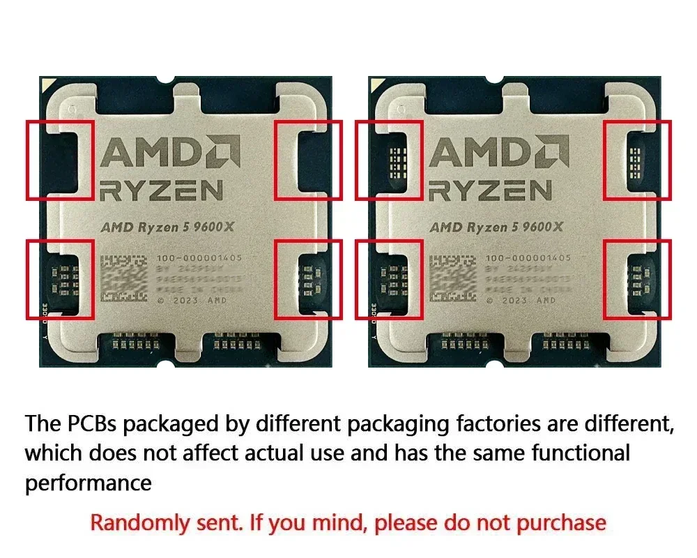 AMD 라이젠 5 9600X 6코어 12스레드 최대 54GHz AM5 소켓 65W TDP 4nm 프로세스 32MB 캐시 쿨러 미포함 게이밍 CPU 데스크탑 프로세서