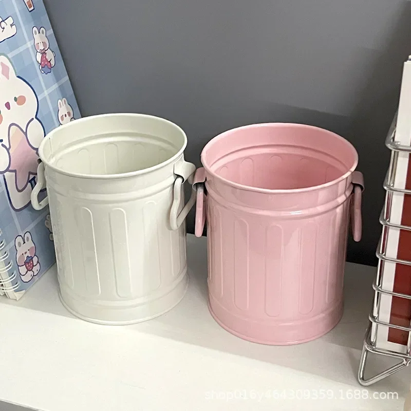 Retro Wrought Iron Pen Holder Creative Cute Student Desktop Living Room Office Stationery Makeup Brush Storage