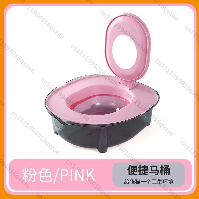 3.0 고양이 화장실 스쿼트 핏 트레이너 플러시 고양이 화장실 탈취제 및 방수 대형 고양이 배변함