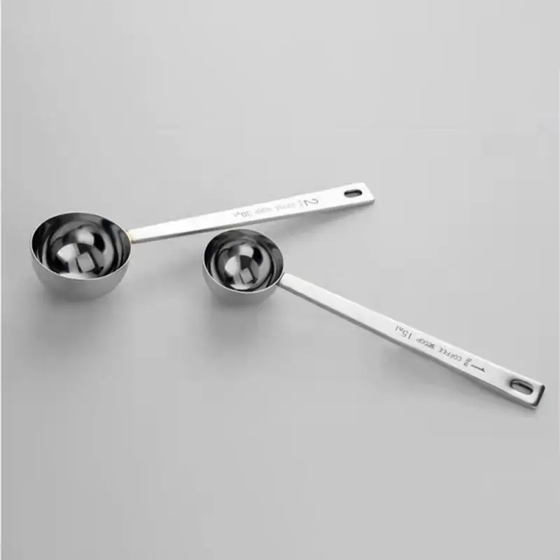 1~5PCS 15ml/30ml Long Handle Stainless Steel Milk Coffee Powder Scoop Measuring Spoon