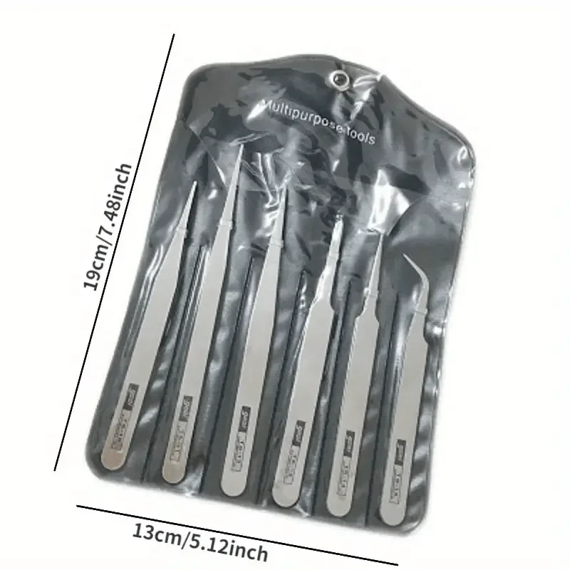plant stainless steel 6-piece tweezers Ts-15 succulent DIY elbow tweezers gooi tweezers set