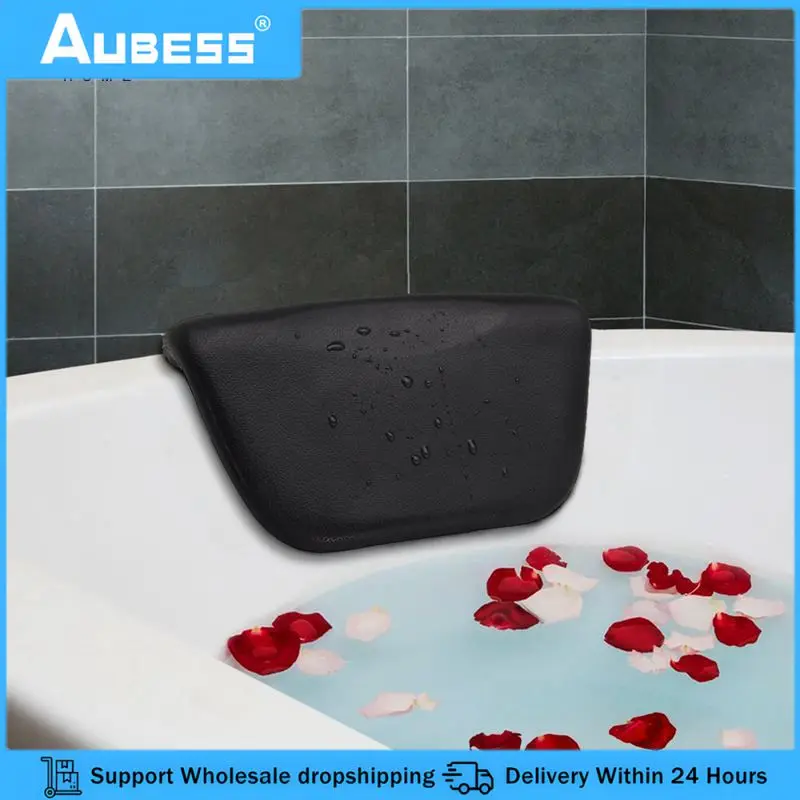 SPA Bathtub Pillow Suction Cups Ergonomic Headrest For Relaxing Head Neck Back Non-Slip Cushion Pad Bathroom Accersories
