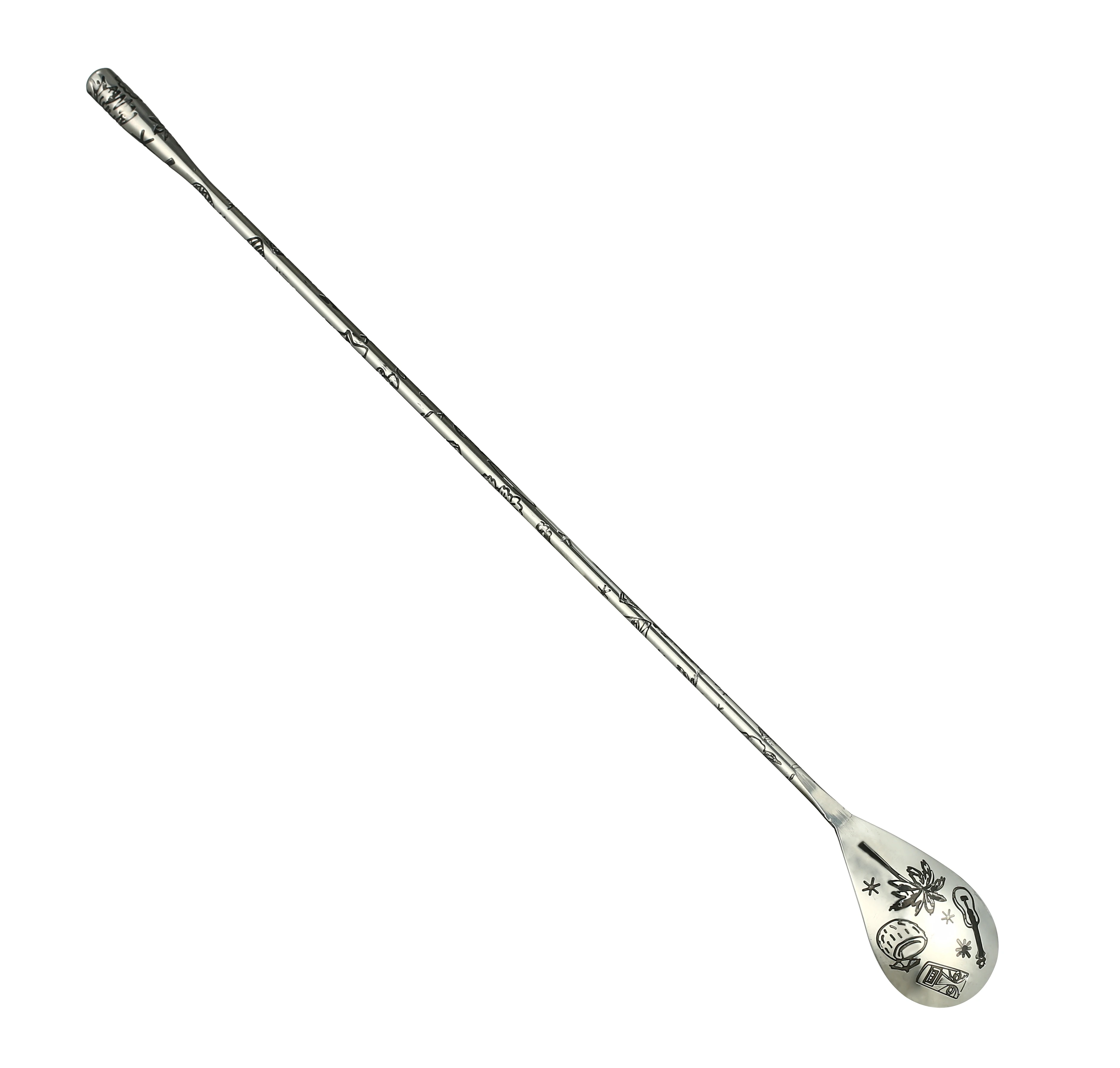 Tattoo Stainless Steel 5 Piece Cocktail Set Tin-on-Tin Shaker Jigger Spoon Strainer