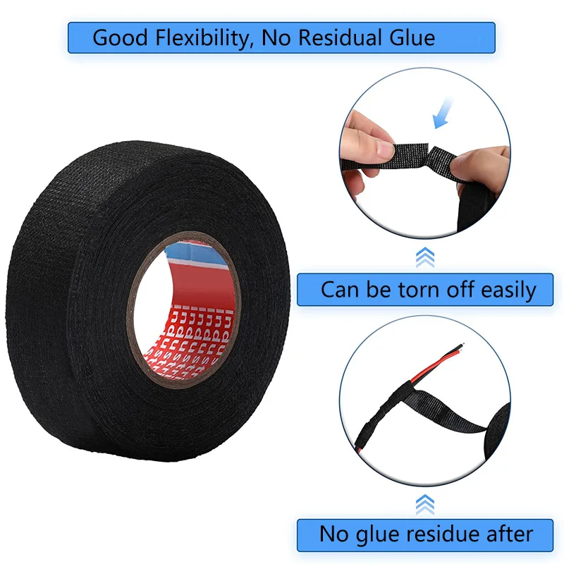 Auto Wire Wrapping Car Tape Noise Resistance Adhesive Friction Tape Auto  Cable Harness Self-Adhesive Electrical Tape - AliExpress