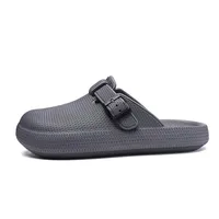 Crestar Summer Women Clogs Slippers Fashion Thick Bottom Mules Sandals Men Waterproof Garden Shoes Adult Adjustable Buckle Shoes 2