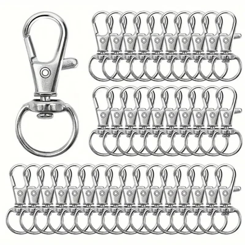 Keychain Hooks Set with Swivel Lobster Claw Clasps for Jewelry Making And Crafts