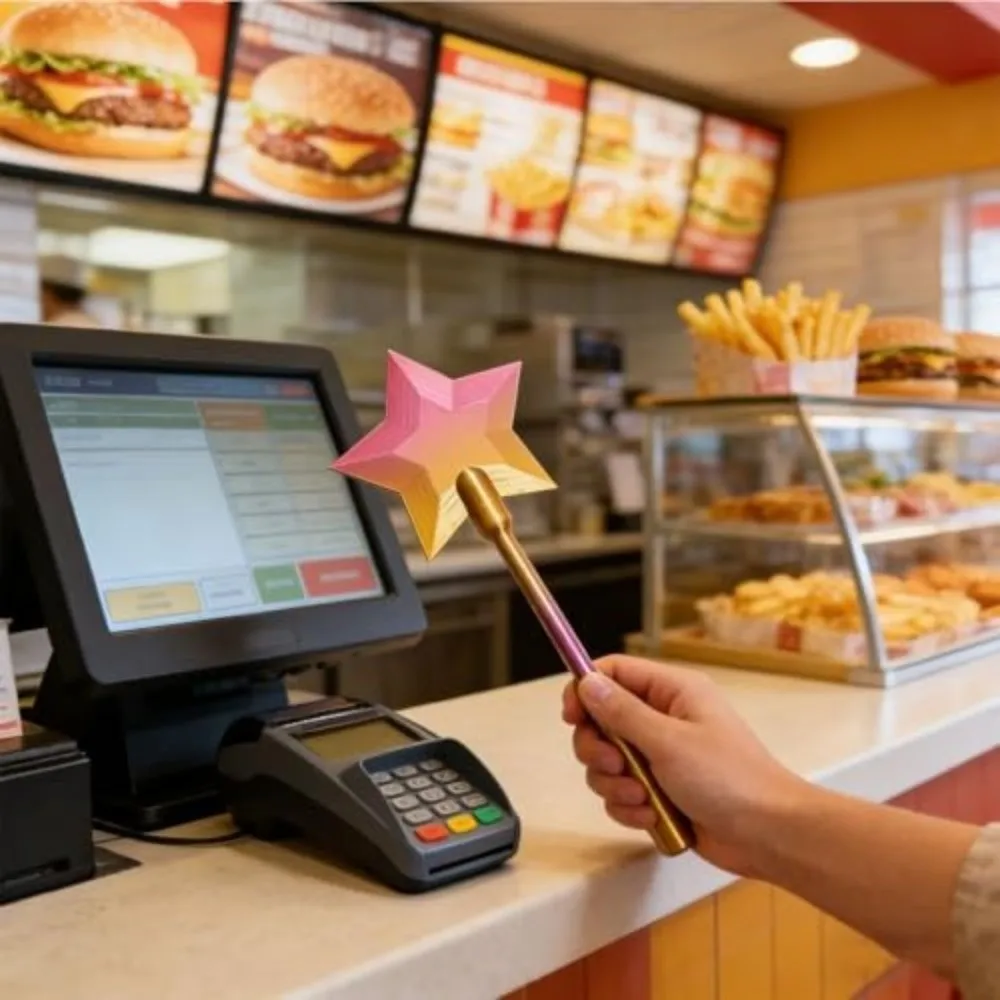 3D Printed Star Wand Tap To Pay Portable Credit Card Holder Tap-to-Pay Credit Card Star Magic Wand