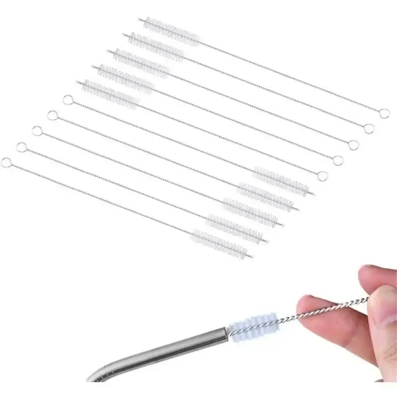 

New Straw Cleaning Brush Kit Straw Tube Pipe Cleaner Nylon Stainless Steel Long Handle Cleaning Brushes for Straws