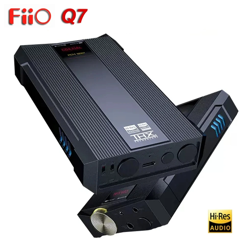 

FiiO Q7 MQA ES9038PRO DSD512 Balanced Portable HiFi Desktop DAC/Headphone Amplifier with THX AAA 788+ Amp,Optical/USB/Coaxial