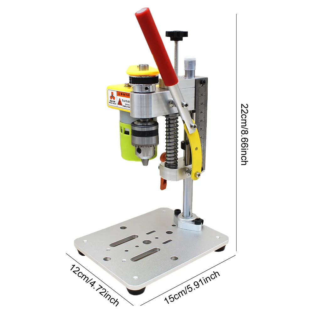 Precision CNC Table Drilling Machine Mini Drill Press Portable Benchtop Driller B10 Chuck DIY Metal Wooden Jade Crafts Tool 6