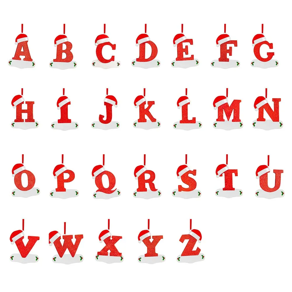 Christmas decorations Christmas Decoration Letters 26 Letters Pendant For Christmas Tree Decor DIY Name Ornament Personalize