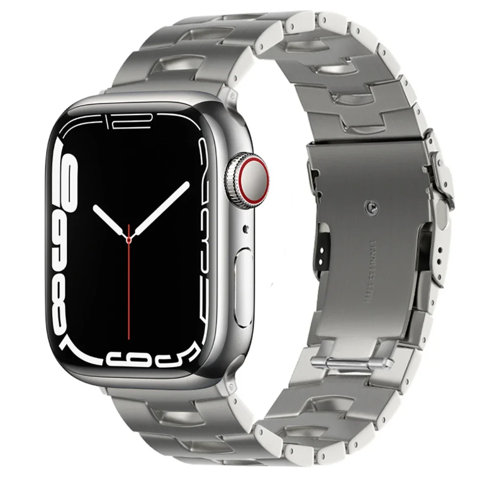 Oracle Titanium Metal Strap for Apple Watch Ultra 9 8 7 49mm 45mm 41mm Light Bracelet for IWatch 6 5 4 SE 44mm 40mm 42mm Correa