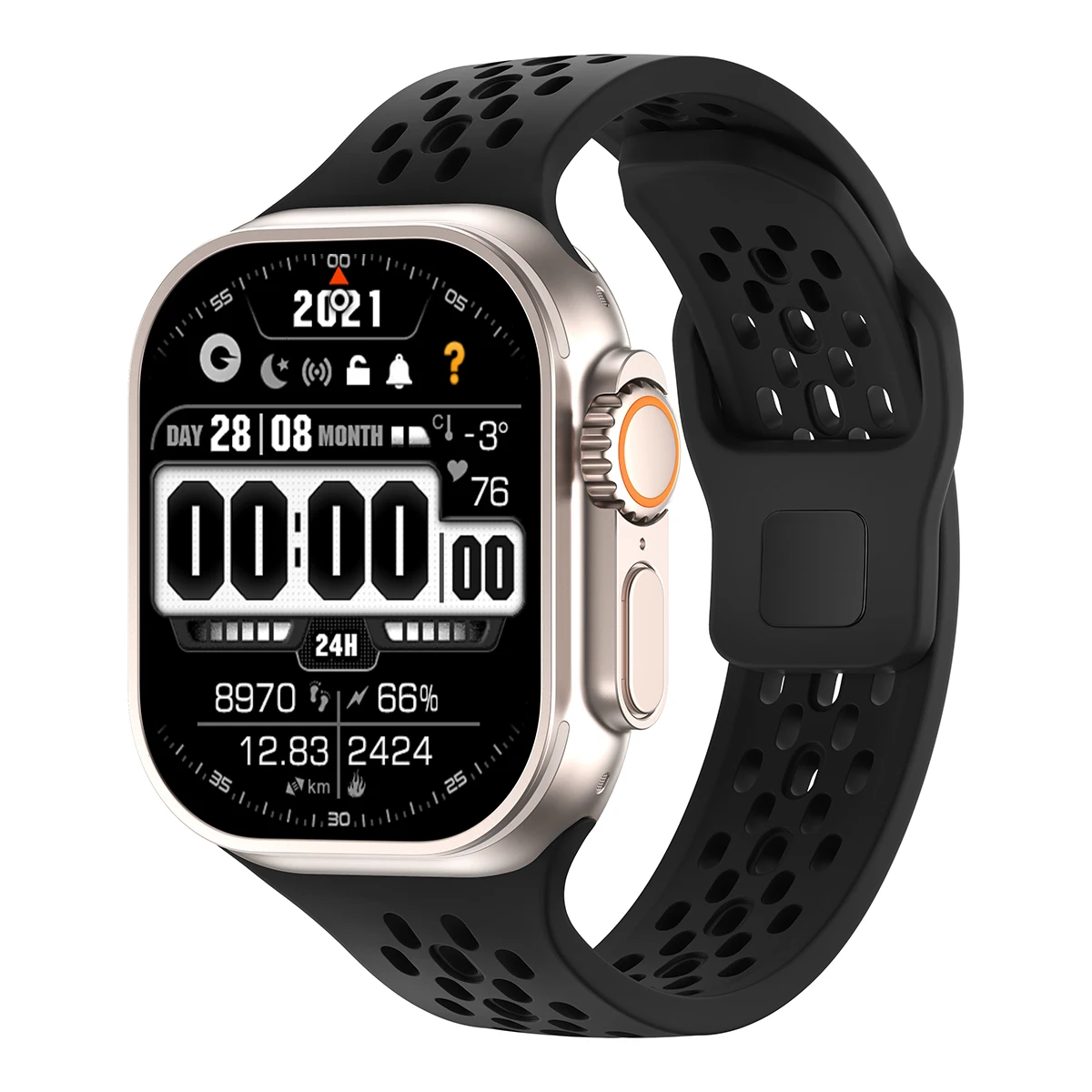 Premium Silicone Smartwatch Band - Versatile Strap in Multiple Sizes