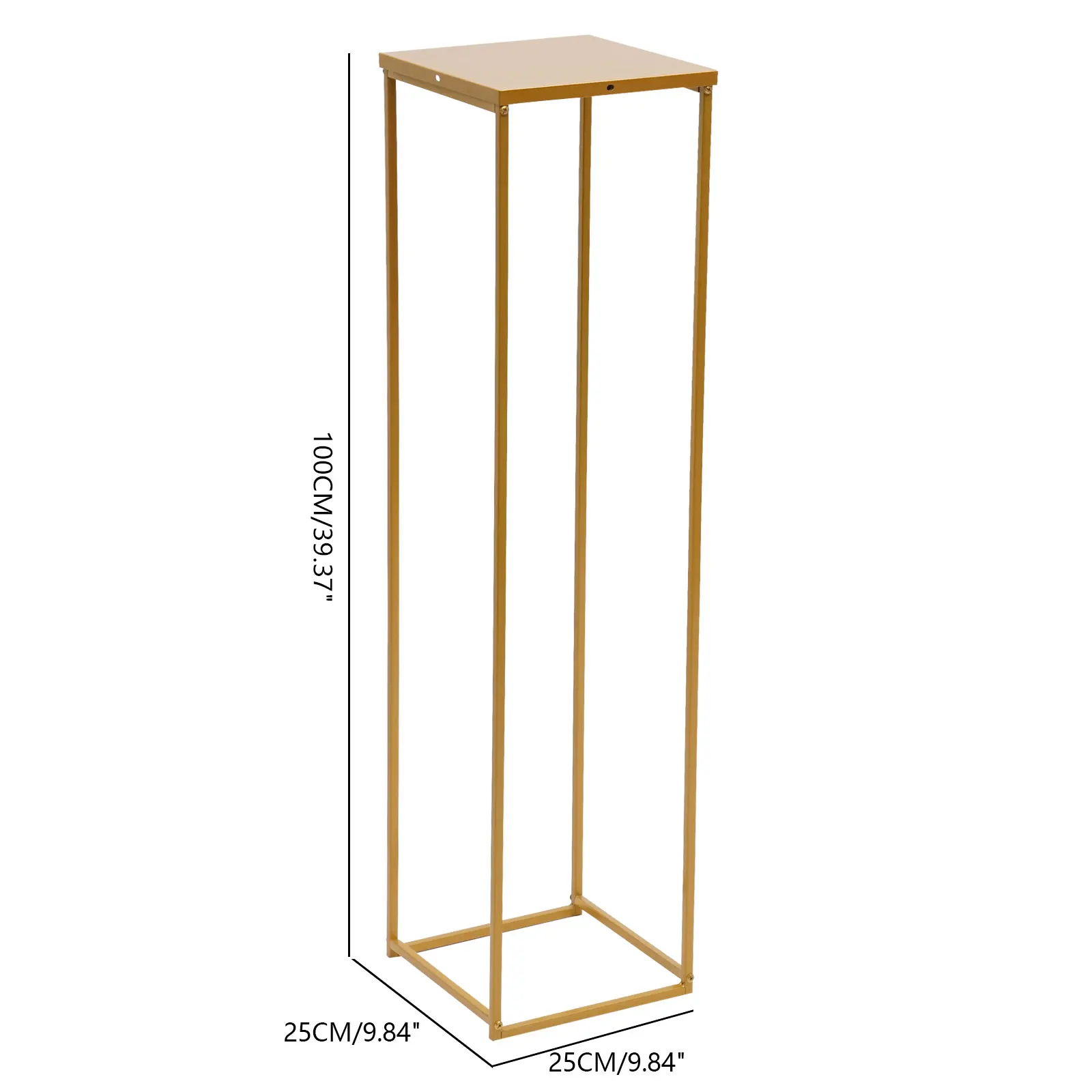 100cm Gold Flower Stand Rack Floral Holder Iron Art Geometric Column Vases Stand Wedding Party