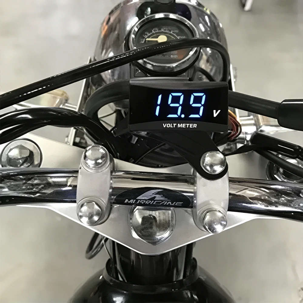 KAIUVE Motorrad-Voltmeter 0-20V Mini-Spannungs-LED-Digitalanzeige Wasserdichter Spannungstester Modifiziertes Zubehör – Detail 1