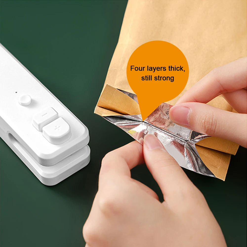 

USB Charging Mini Bag Sealing 2-In-1 Heater Snack Bags Unsealing All-In-One Closer Portable Plastic Bag Food Storage