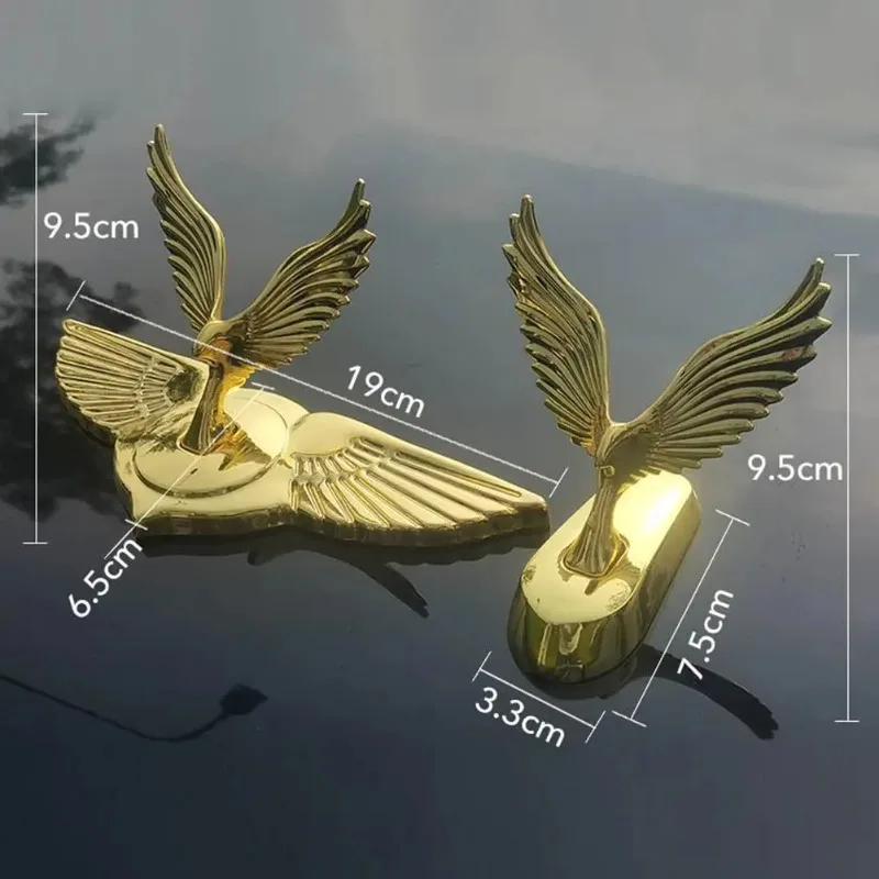 날개가 달린 금속 자동차 장 이글 엔진 후드 3D 이글 엠블럼 개조 배지 로고 장식 액세서리