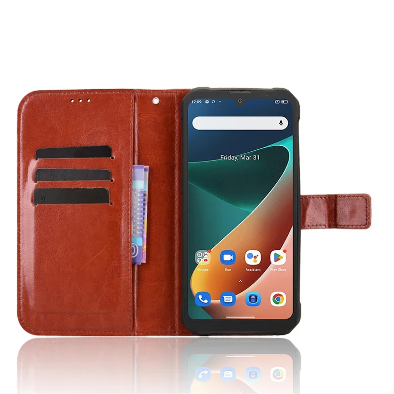 Luxury Crazy Horse Leather Case for Blackview BV5300 Series - Fit in Black