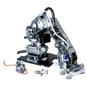 Braccio Robotico Industriale 24D a 4 Assi, Braccio Meccanico di Alta Precisione con Motore a Riduzione Planetaria per Robot Programmabile Gcode