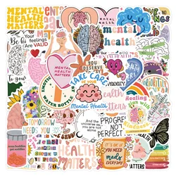 Cute Mental Health Matters Sticker Pack - 52pcs Waterproof Decals (52Pcs)