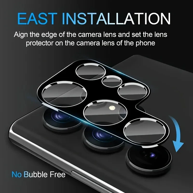 3D 강화 유리 후면 렌즈 케이스, 삼성 갤럭시 S25 울트라 5G 카메라 보호 유리, 삼성 S25 S 25 플러스 S25 울트라용, 1-3 개