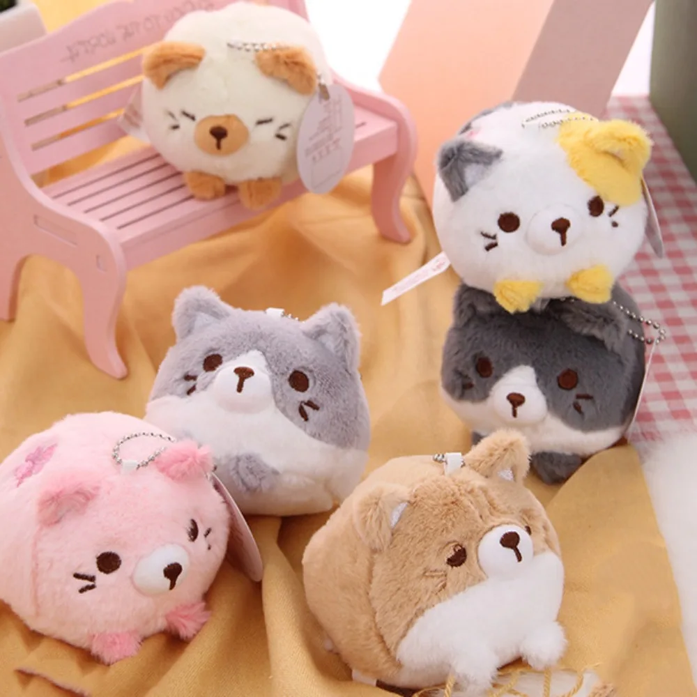 

Плюшевая подвеска в виде кошки, брелок в виде маленькой кошки, милая плюшевая подвеска в стиле аниме, кошка, набитая кожей, для девочек