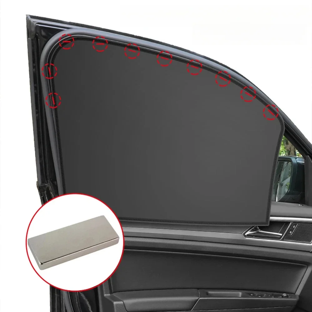 Magnetic Car Sunshade UV Protection Curtains Sun Shield Cover Double Sides Auto Window Sun shade Protector Cover  Accessories