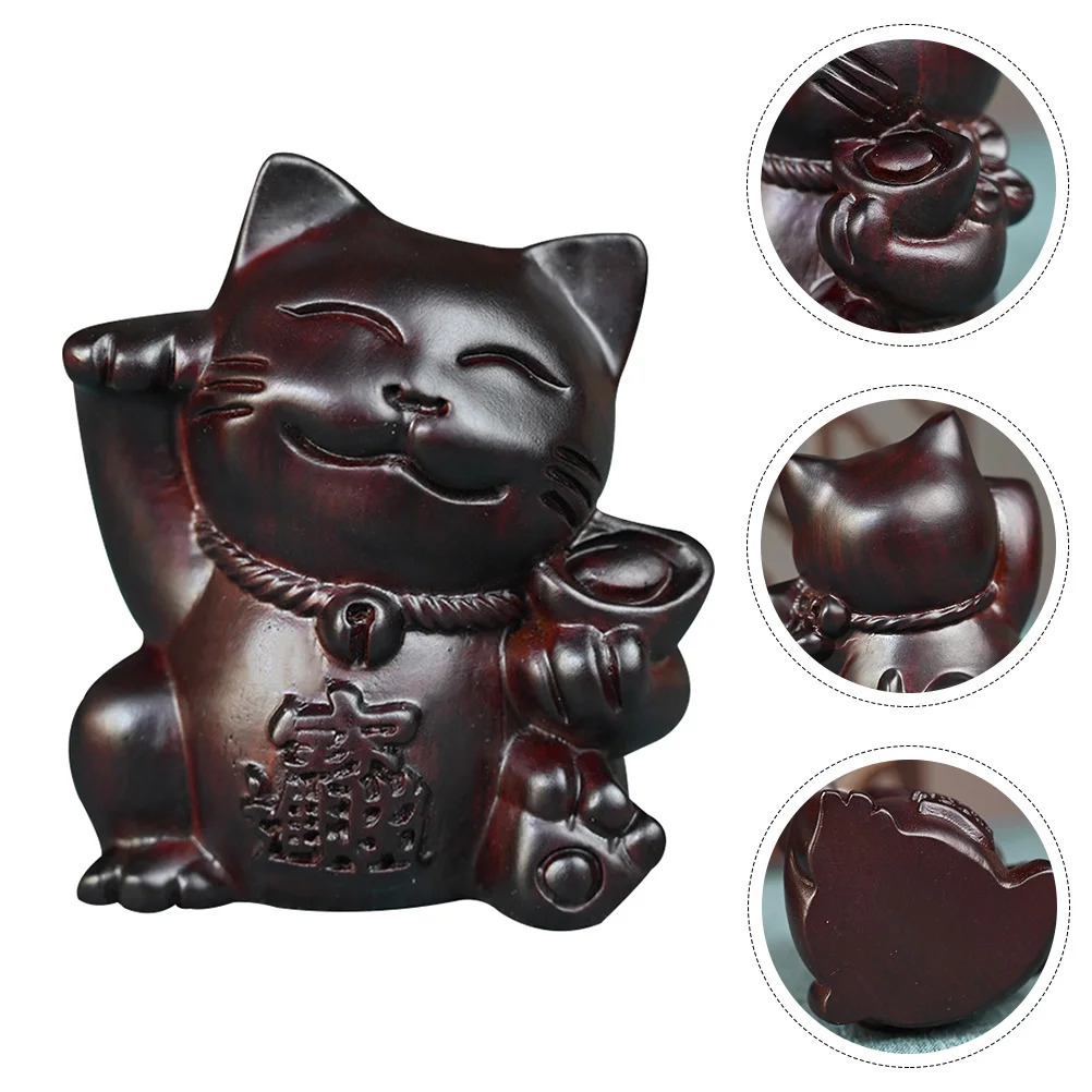 Creative Blackwood Cat Housewarming Gift Cat Decoration for Office and