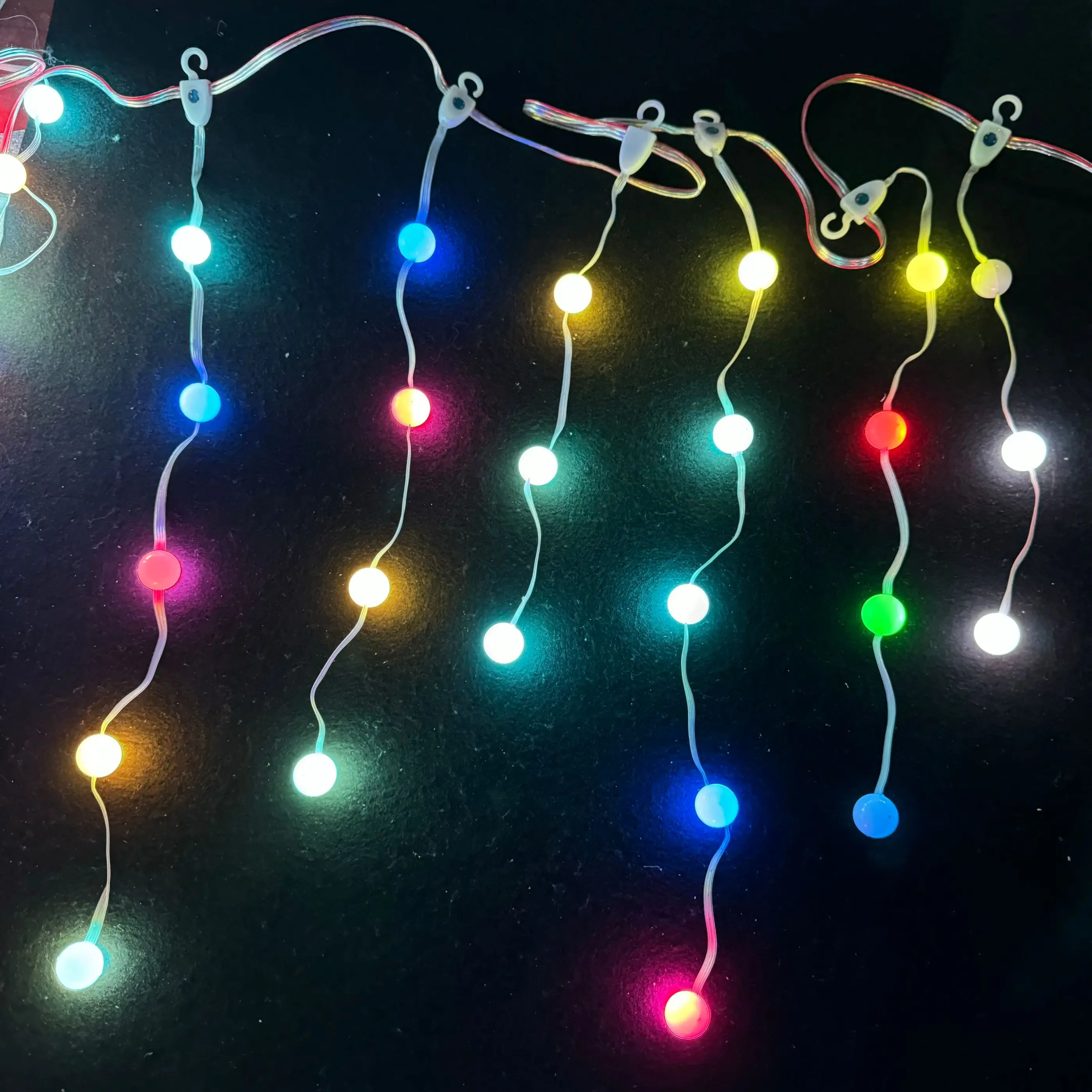 Individually LED RGB WS2811 IC Icicles 20mm Seed Pixel ball String ...