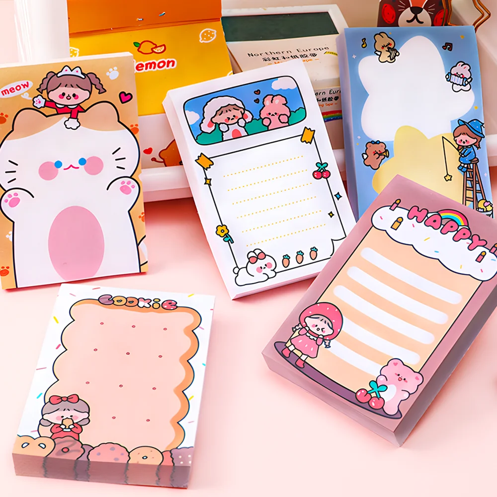 Kawaii Sticky Notes - Cute Journaling Memo Pads for To-Do Lists and Planning
